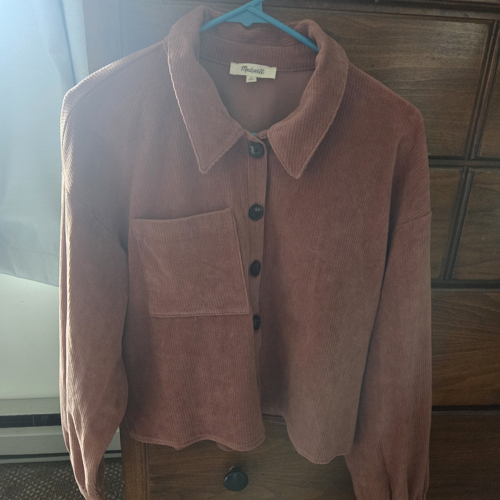 Madewell Dusty Pink Corduroy Utility Jacket